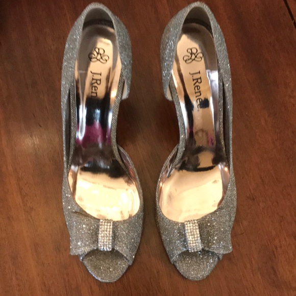 j renee silver dress shoes